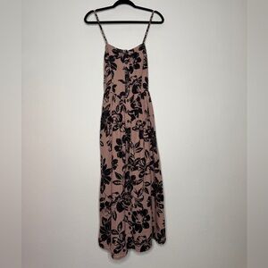 Free People Perfect Sundress Mauve Black Floral Size M New with Tags